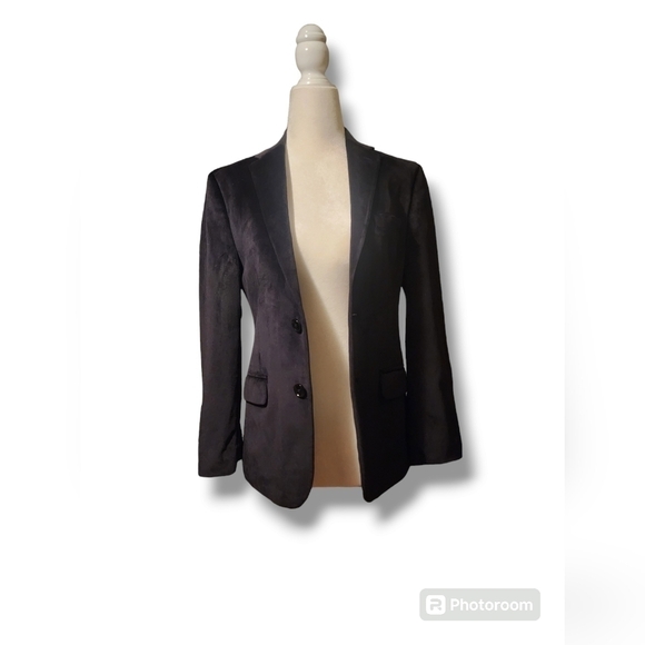 Michael Strahan Velvet Blazer Black Tailored Fit - Picture 2 of 8